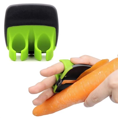 2 Pack Fingergriff Gemüseschäler für Küche - Karottenschäler, Kartoffelschäler, Palmschäler - Silikon Gemüseschäler für Küche Obstschäler Küchenschäler - Kartoffelschäler Handschäler von V TOWER