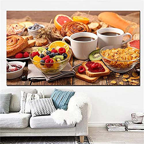 Groß DIY Diamond Painting Bilder Kits, Essen und Obst 40x80cm 5D Diamond Painting Set Voller Diamant Kreuzstich Mosaik Gemälde für Kunst Basteln Leinwand Wanddekoration Aufkleber von VABUN