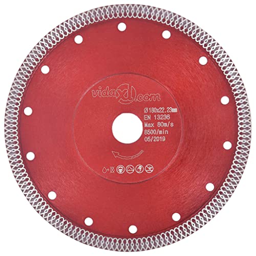 VACARX Diamant-Trennscheibe mit Löchern Stahl 230 mm, Artikelfarbe: rot von VACARX