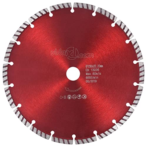 VACARX Diamant-Trennscheibe mit Turbo-Stahl 230 mm, Artikelfarbe: rot von VACARX