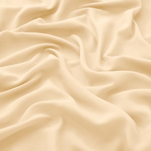 VACVELT Champagner-Chiffon-Stoff, 152,4 cm breit, Chiffon-Stoff, durchscheinender Stoff, Bolzen, Hochzeitsdrapierstoff, weicher Chiffon-Stoff für Hochzeitsbögen, Drapierhintergrund, Party-Dekoration von VACVELT