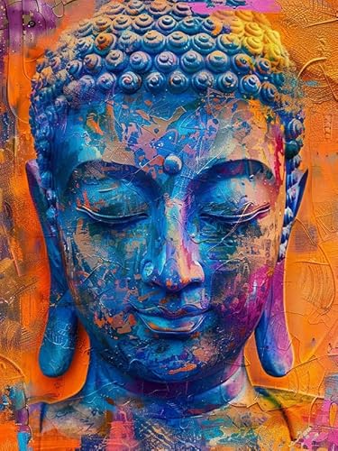 VAIIEYO 5D DIY Diamond Painting Buddha-Statuen, Diamant Painting Bilder Malerei Kits Religion, Malen Nach Zahlen Diamant Home Wand Decor Gemälde Kreuzstich Diamond Dekoration 30x40cm B334 von VAIIEYO