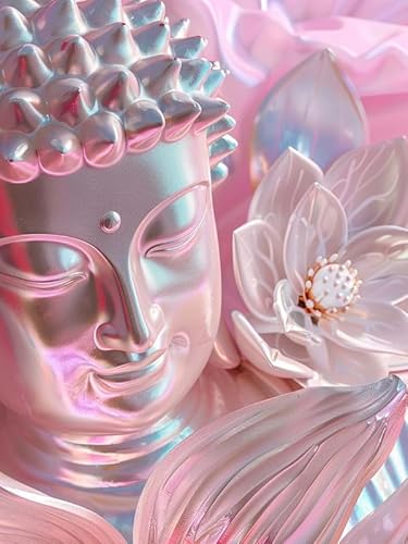 VAIIEYO 5D DIY Diamond Painting Buddha-Statuen, Diamant Painting Bilder Malerei Kits Religion, Malen Nach Zahlen Diamant Home Wand Decor Gemälde Kreuzstich Diamond Dekoration 30x40cm B871 von VAIIEYO