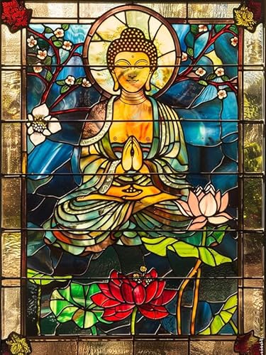 VAIIEYO 5D DIY Diamond Painting Buddha-Statuen, Diamant Painting Bilder Malerei Kits Religion, Malen Nach Zahlen Diamant Home Wand Decor Gemälde Kreuzstich Diamond Dekoration 30x40cm B877 von VAIIEYO