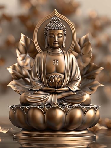 VAIIEYO 5D DIY Diamond Painting Buddha-Statuen, Diamant Painting Bilder Malerei Kits Religion, Malen Nach Zahlen Diamant Home Wand Decor Gemälde Kreuzstich Diamond Dekoration 40x50cm B498 von VAIIEYO