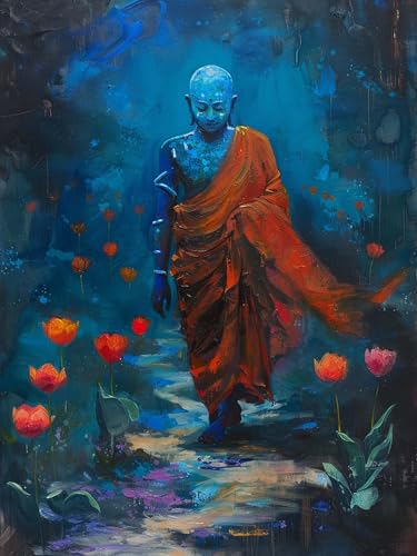 VAIIEYO 5D DIY Diamond Painting Buddha-Statuen, Diamant Painting Bilder Malerei Kits Religion, Malen Nach Zahlen Diamant Home Wand Decor Gemälde Kreuzstich Diamond Dekoration 40x50cm B634 von VAIIEYO