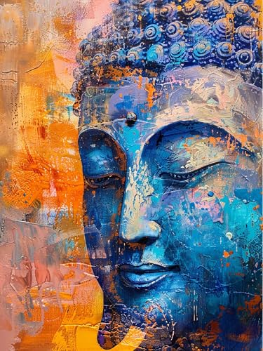 VAIIEYO 5D DIY Diamond Painting Buddha-Statuen, Diamant Painting Bilder Malerei Kits Religion, Malen Nach Zahlen Diamant Home Wand Decor Gemälde Kreuzstich Diamond Dekoration 40x50cm B745 von VAIIEYO