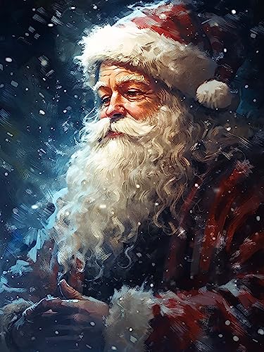 VAIIEYO DIY 5D Diamond Painting Bilder Weihnachtsmann, Diamond Painting Set, Painting by Numbers Diamond Home Wall Decor Painting Cross Stitch Diamond Decoration 40 x 50 cm-10 von VAIIEYO