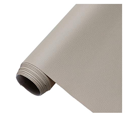 Kunstleder Leder Stoff Lederimitat Meterware Kunstleder Lederimitat Lederstoff Polsterstoff Möbelstoff Meterware Bezugsstoff - PVC Kunstleder Rindsleder Optik Stoff Grau (Color : Khaki Gray, Size : von VAKUUM