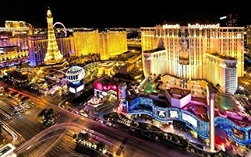 Schöne Nachtansicht von Las Vegas Usa Diy 5D Diamond Painting By Number Unique Kits Home Wall Decor Crystal Strass Wall Decor Cross Stitch30*40CM von VAKUUM