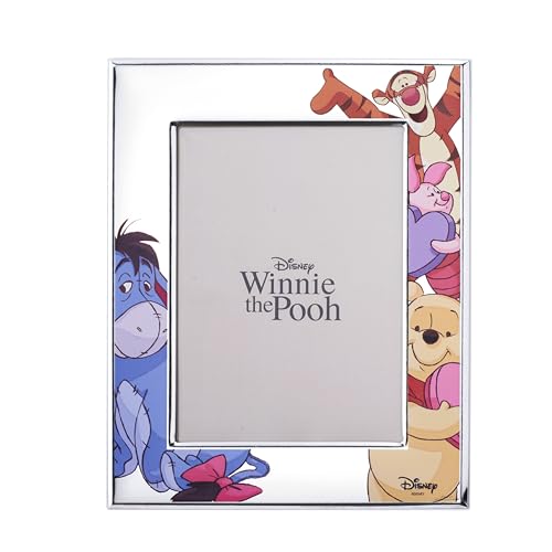 VALENTI & CO. Disney Baby - Winnie Puuh - Bilderrahmen für den Tisch aus Silber, Geschenkidee für Kinder oder Neugeborene zur Taufe oder zum Geburtstag von VALENTI & CO.