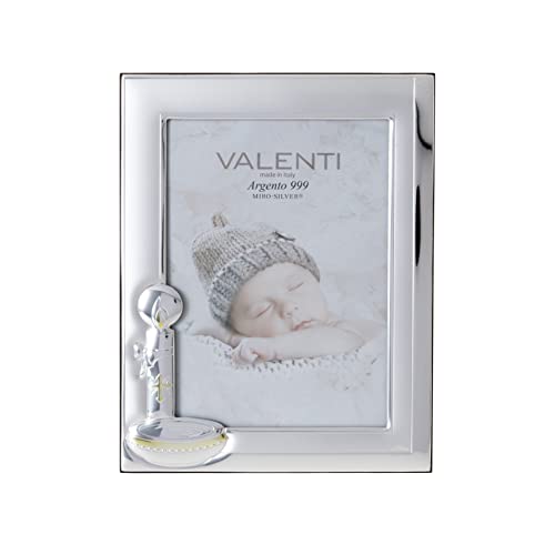 Valenti&Co Bilderrahmen aus Silber, 13 x 18 cm, perfekt als Geschenk zur Taufe eines Kindes von VALENTI & CO.