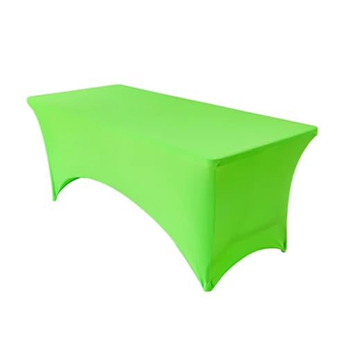 VALGRE Stretch-Spandex-Tischdecke, maßgeschneiderte Tischdecken for rechteckige Tische mit 4/6/8 Fuß, Schwarze Tischdecken for Partys zu Hause(Light Green,183x76x76cm 6FT) von VALGRE