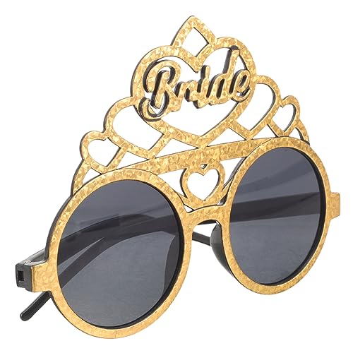 VALICLUD 1 Paar Bräutigam Brille Gold Kunststoff Bride to Be Brille Golden von VALICLUD