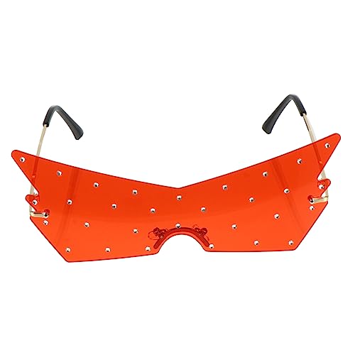 VALICLUD 1 Paar Sonnenbrille Sonnenbrille Maskerade Brille Party Brille Schmetterling Brille Flammenbrille Randlose Brille Lustige Brille Make-up Brille Goth Brille PP-Rot von VALICLUD