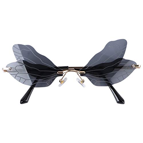 VALICLUD 1 Stk Sonnenbrille Feenflügel Für Frauen Retro-brille Outdoor-spielset Für Kinder Flügel Brille Gelb Cosplay-brille Outdoor-spielzeug Für Kinder Angeln Geschenk Gläser Metall Damen von VALICLUD