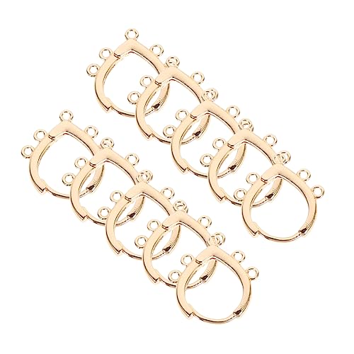 VALICLUD 10 Stück Ohrringhaken DIY Zubehör für Ohrringe Frauen Ohrring DIY Haken DIY Ohrring Werkzeuge Lametta Kit Schmuck Zubehör Handgemachte Ohrring Zubehör DIY Ohrring Zubehör Metall Golden von VALICLUD