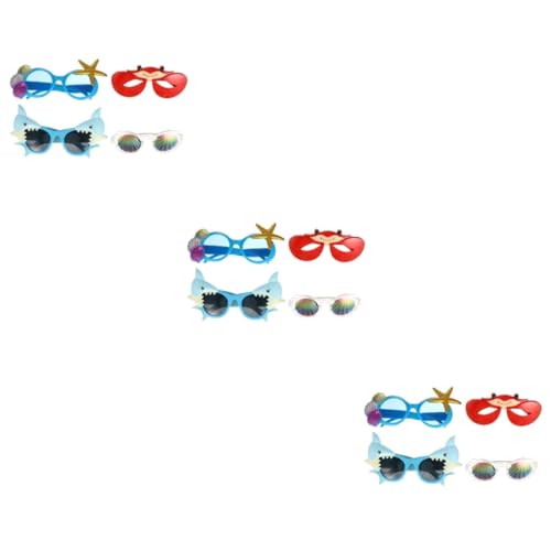VALICLUD 12 Stk -party-brille Strandsonnenbrille Für Damen Gastgeschenke Für Meerestiere Lustige Brille Requisiten Für Die Sommerparty Foto-requisiten Karikatur Sommerstrand Plastik von VALICLUD