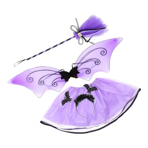 VALICLUD 1Satz Halloween Kostümset mit Fledermaus Flügeln und Tutu Rock Bühnenkleidung für Teiliges für Karneval und Partys VALICLUD 1Satz Halloween Kostümset mit Fledermaus Flügeln und Tutu Rock Bühnenkleidung für Teiliges für Karneval und Partys von VALICLUD