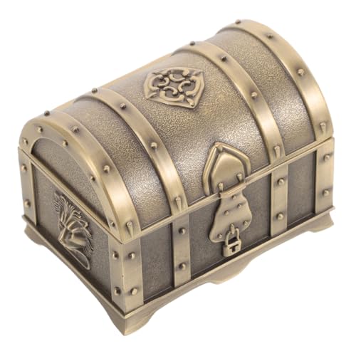 VALICLUD 1Stk Schatztruhe Schmuckschatulle Schmuckschatz Halskettenhalter storage boxes aufbwahrungs-box schmuckbox für Schmuck für Retro-Ohrringe Golden von VALICLUD