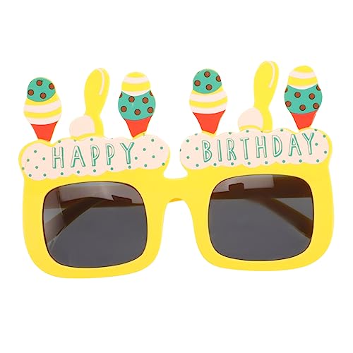 VALICLUD 2 Stk. lustige Brille lustige schnapsgläser weingläser lustig geburtstagsdekoration geburtstagdeko groovig geburtstag Henne Geburtstagsbrille Partybrille Abs Yellow von VALICLUD