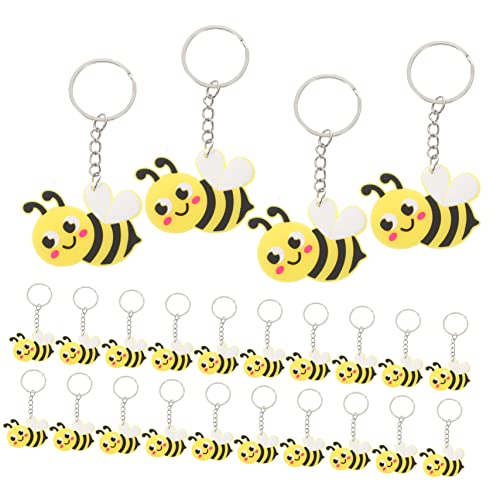 VALICLUD 288 Stk Biene Schlüsselanhänger PVC-Cartoon-Bienen-Schlüsselanhänger Taschenanhänger bienen bienen zubehör für kinder schlüsselring Rucksack Schlüsselanhänger von VALICLUD