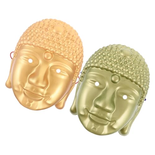 VALICLUD 2St Buddha-Kopfmaske Rollenspielmaske Puppenständer karneval kopf maske Erwachsenenmaske Herrenmaske Halloween-Maske karneval accessoires Karneval-Masken-Ornamente Maskenkostüm PVC von VALICLUD