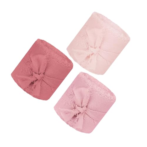 VALICLUD 3 Rollen Chiffonband Fransenbänder für Hochzeitsdekorationen À Pastellfarben für DIY Geschenkpäckchen Blumensträuße und Festliche Bastelarbeiten VALICLUD 3 Rollen Chiffonband Fransenbänder für Hochzeitsdekorationen À Pastellfarben für DIY Geschenkpäckchen Blumensträuße und Festliche Bastelarbeiten von VALICLUD