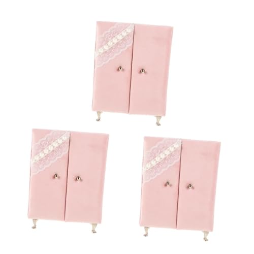 VALICLUD 3 Stück Schmuckschatulle Aus Flanell Schmuckorganisatoren Und -aufbewahrung Eheringboxen Für Die Zeremonie Kleiner Schmuck-organizer Schmuckkästchen Für Damen Rosa von VALICLUD