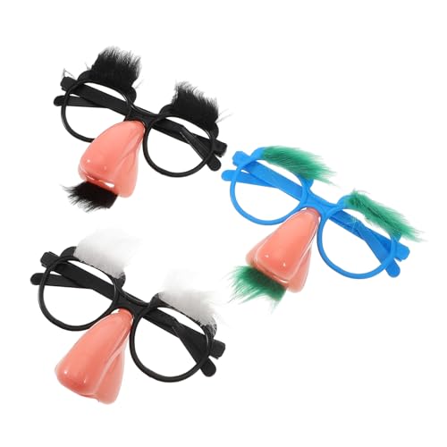 VALICLUD 3St Lustige Requisitenbrille blöde Sonnenbrille Weihnachtsfeier Sonnenbrille Fasching Accessoires lustige verkleidung Kostümideen Urlaub Party Gefälligkeiten lustige Brille Plastik von VALICLUD