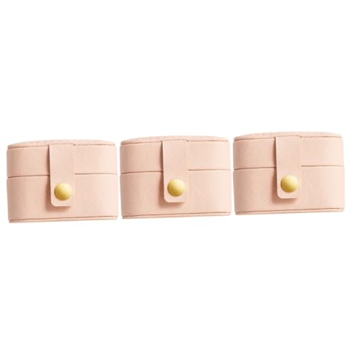 VALICLUD 3er-packung Schmuckkästchen Reisen Klein Ringboxen Mini Reise Schmuckschatulle Schmuckhalter Leder Rosa VALICLUD 3er-packung Schmuckkästchen Reisen Klein Ringboxen Mini Reise Schmuckschatulle Schmuckhalter Leder Rosa von VALICLUD