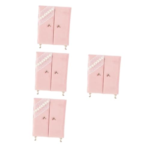 VALICLUD 4 Stück Schmuckschatulle Aus Flanell Ringboxen Kleiner Schmuck-organizer Schmuckorganisatoren Und -aufbewahrung Schmuckkästchen Für Damen Rosa von VALICLUD