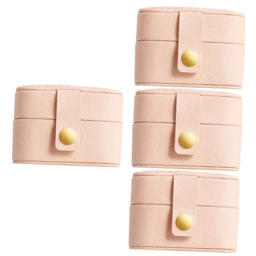 VALICLUD 4er-packung Schmuckkästchen Ringboxen Klein Mini Reisen Reise Schmuckschatulle Schmuckhalter Leder Rosa VALICLUD 4er-packung Schmuckkästchen Ringboxen Klein Mini Reisen Reise Schmuckschatulle Schmuckhalter Leder Rosa von VALICLUD