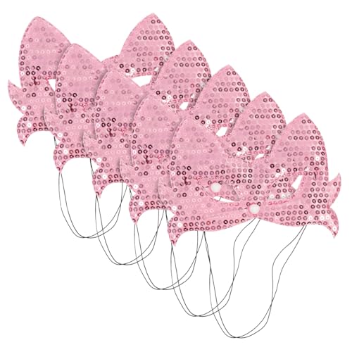 VALICLUD 5st Katzenmaske Kostüm Maskerade Maskenstütze Für Frauen Leuchtende Maske Halloween Led-maske Feiertags-kätzchen-masken Maske Maske Tanzparty-requisite Tiermasken Paillettenstoff von VALICLUD