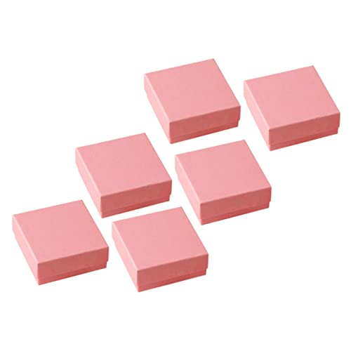 VALICLUD 6 Stk Schmuckschatulle Halskette Boxen Kleine Geschenkboxen Kleine Kisten Verpackungsboxen Für Armbänder Massengeschenke Halskette Geschenkbox Rosa Papier von VALICLUD