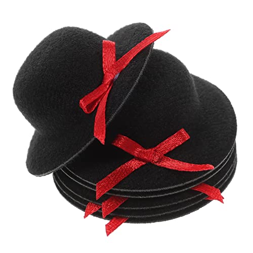 VALICLUD 6 Stück Miniatur Puppenhüte mit Schleife Kleine Schwarze Filzhüte für Weinflaschen und Blumenstrauß Dekoration Leichte Stabile Mini Hüte für Bastel und Cosplay Zwecke VALICLUD 6 Stück Miniatur Puppenhüte mit Schleife Kleine Schwarze Filzhüte für Weinflaschen und Blumenstrauß Dekoration Leichte Stabile Mini Hüte für Bastel und Cosplay Zwecke von VALICLUD
