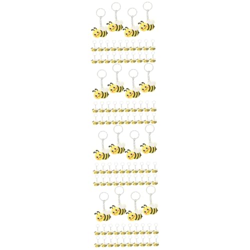 VALICLUD 96 Stk Biene Schlüsselanhänger Schlüsselanhänger Süßer Schlüsselanhänger Neuheit Schlüsselanhänger Bienenstock Bienen-gastgeschenke Niedlicher Cartoon-bienen-anhänger Metall von VALICLUD