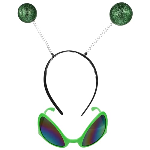 VALICLUD Alien Brille, Untertasse, Herren, Brille, Martian Antenne, Stirnband, Halloween, Party, Gastgeschenke für Erwachsene und Kinder von VALICLUD