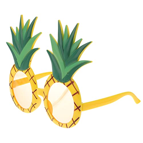 VALICLUD Ananas-Brille Fruchtform-Brille Hawaiianische Tropische Ananas-Sonnenbrille Lustige Hawaiianische Luau-Party-Brille Sommer-Strand-Party-Zubehör von VALICLUD