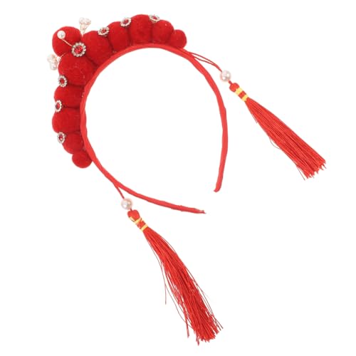 VALICLUD Chinesisches Stirnband mit Quasten und Roten Schmucksteinen Verstellbar für Neujahrsfeiern Bühnenauftritte und Rollenspiele Traditioneller Chinesischer Stil Komfortabel und VALICLUD Chinesisches Stirnband mit Quasten und Roten Schmucksteinen Verstellbar für Neujahrsfeiern Bühnenauftritte und Rollenspiele Traditioneller Chinesischer Stil Komfortabel und von VALICLUD