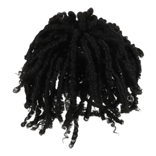 VALICLUD Dreadlocks-Perücke haarschmuck künstliches haar Haarringe für Zöpfe Echthaarperücken Haarband binden Häkelhaare für schwarze Frauen geflochtene haare häkeln heimische Seide Black von VALICLUD