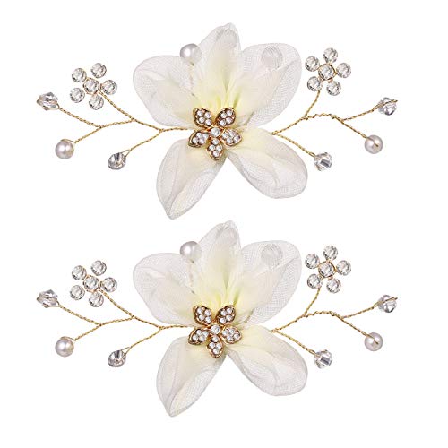 VALICLUD Hochzeit Perle Schuhclips Perle Schuhschnalle Kristall Strass Schuhclips Schuhanhänger Dekorationen von VALICLUD