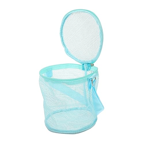 VALICLUD Muschel-aufbewahrung Tasche Strandtaschen Strandspielzeug Mesh-Strandtasche Strandtasche Aus Netzstoff Kinderspielzeug Strand-mesh-Tasche Strandspielzeugtaschen PVC Sky-Blue von VALICLUD