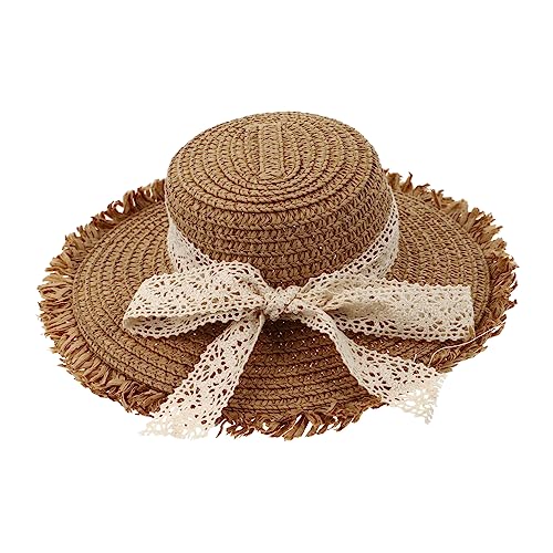 VALICLUD Puppenhut Ornament aus Stroh mit Schleife für Puppen Dekoratives Puppenzubehör Miniatur Strohhut Leicht und Langlebig für Bastelprojekte und Puppenliebhaber VALICLUD Puppenhut Ornament aus Stroh mit Schleife für Puppen Dekoratives Puppenzubehör Miniatur Strohhut Leicht und Langlebig für Bastelprojekte und Puppenliebhaber von VALICLUD