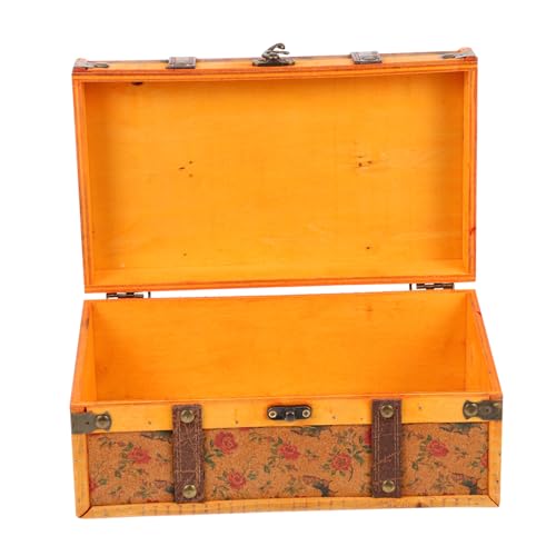 VALICLUD Schmuckschmuck Aufbewahrungsschachtel Schatzkiste, Schmuckkästchen Halskette Veranstalter antike Schmucktruhe Fall Schmuckschatulle Ohrring-Organizer Holz Orange VALICLUD Schmuckschmuck Aufbewahrungsschachtel Schatzkiste, Schmuckkästchen Halskette Veranstalter antike Schmucktruhe Fall Schmuckschatulle Ohrring-Organizer Holz Orange von VALICLUD