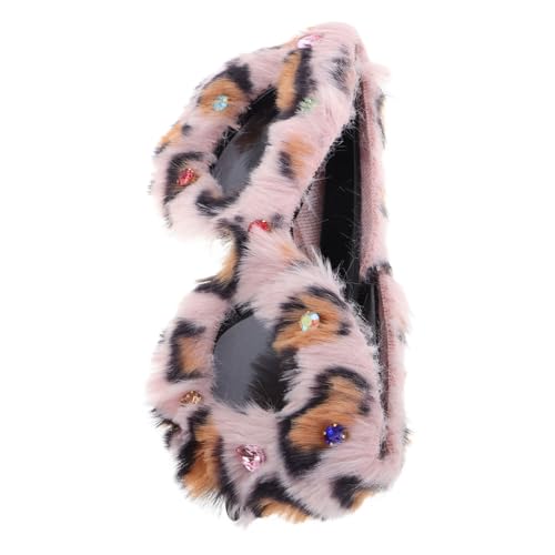 VALICLUD Sonnenbrillenkostüm Halloween Damen Halloween Kostüme Herz Brille Gepard Brille Plüsch Fuzzy Kostüm Funky Brille Pelzige Eimer Hüte für Frauen Rosa Farbtöne Samt Leopard von VALICLUD