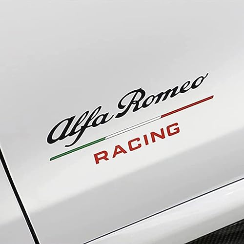 Emblem Auto Aufkleber für Alfa Romeo Giulia Giulietta 159 156 Mito Stelvio 147 Sportiva, Auto Body Logo Buchstaben Wort Abzeichen Sticker, Auto Frontklappe Trunk Autoaufkleber Körper Styling Zubehör von VALKEM