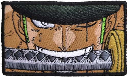 VALKYNEA 100 % bestickter Aufnäher, inspiriert von Anime-Fan-Kunst/Zoro-Schwert/Patch-Stickerei (Hook & Loop) von VALKYNEA