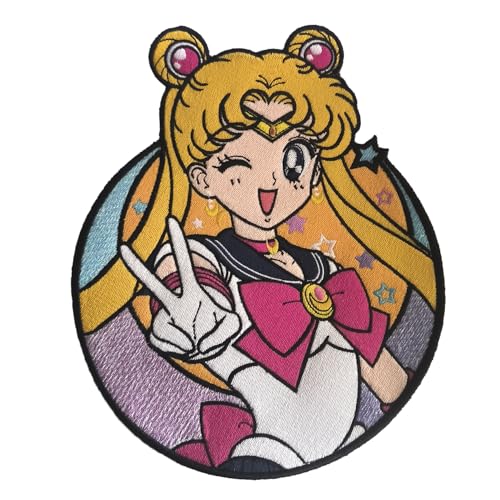 VALKYNEA 100 % bestickter Aufnäher inspiriert von Anime Fan Art/Sailor Moon XXL/Patch Embroidery von VALKYNEA