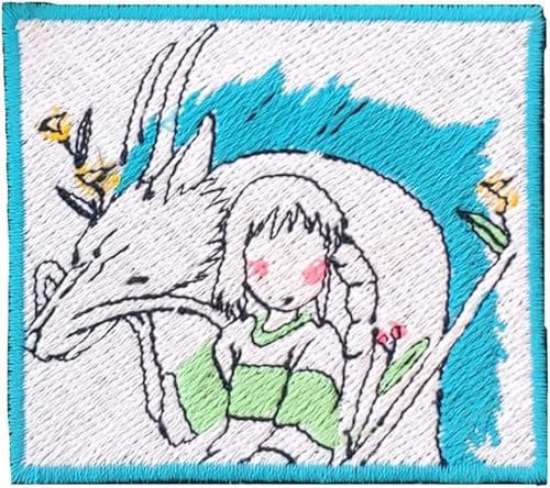 VALKYNEA Aufnäher, 100 % bestickt, inspiriert von Anime Fan Art/Chihiros Reise / Patch Embroidery (Hook & Loop) von VALKYNEA